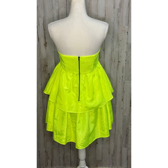 Crosby by Mollie Burch Dabney Dress Small Yellow Strapless Party Cocktail‎ - Picture 4 of 6